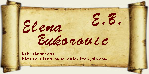 Elena Bukorović vizit kartica